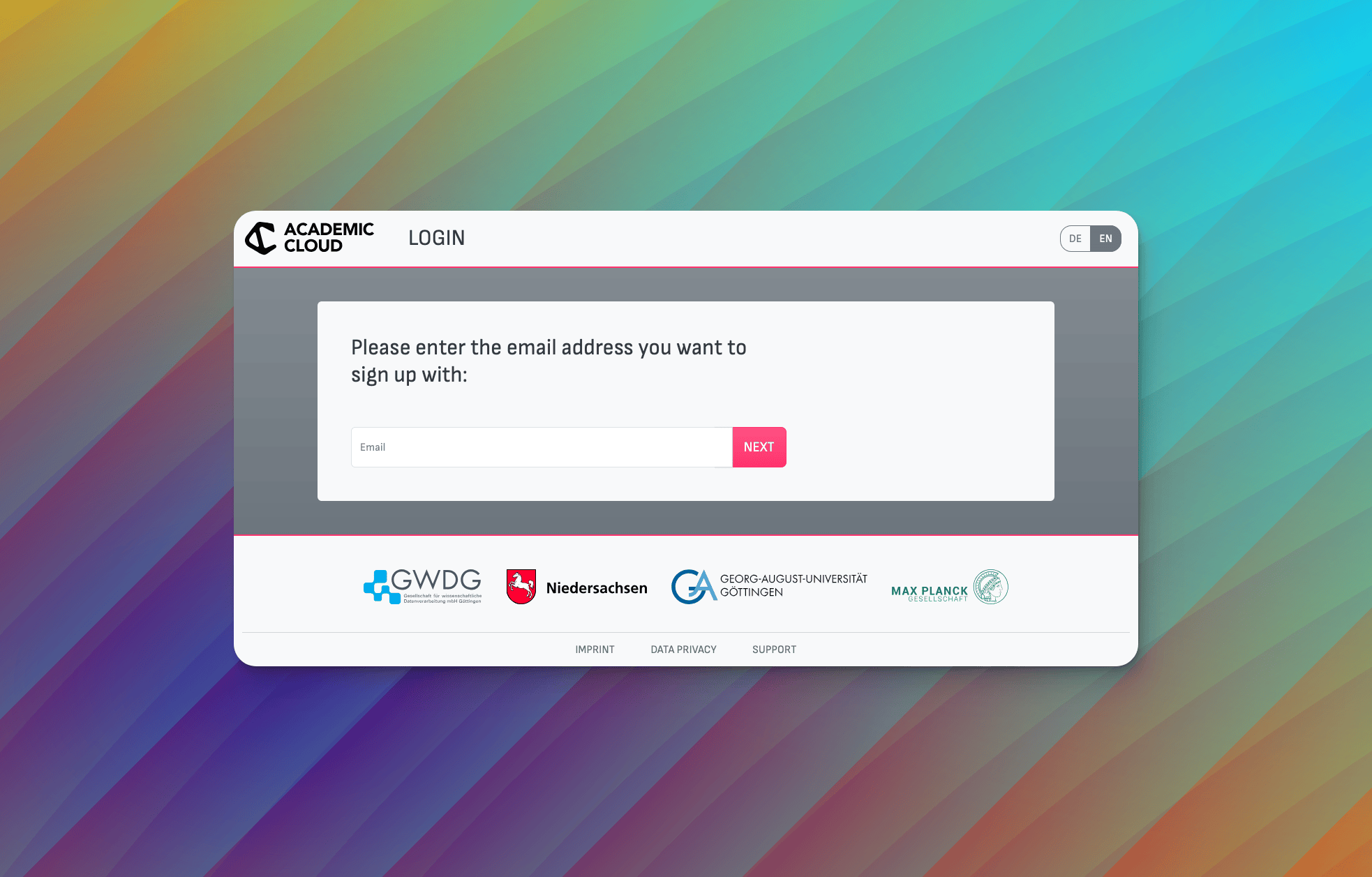 AcademicCloud registration